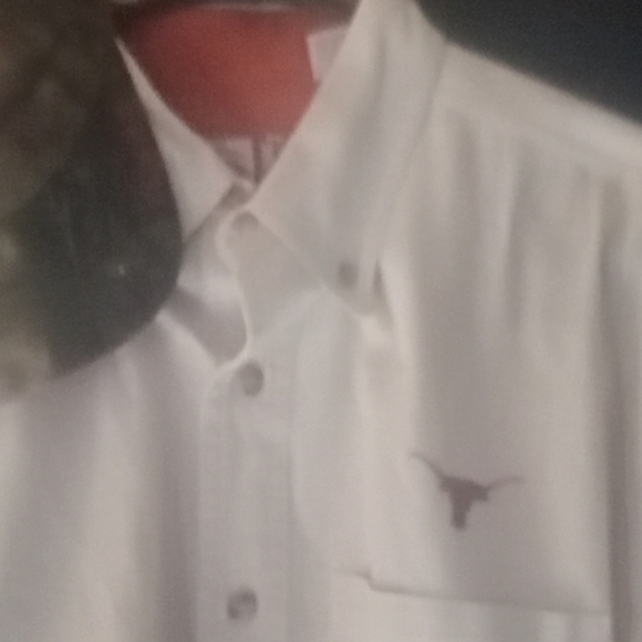 Texas Longhorns insignia Dress shirt made by Goal Line size men's small,16 1/2 - Picture 2 of 4
